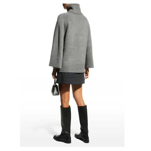 NWT THEORY Sweater- Turtle Neck Swingy Shape - Picture 5 of 12